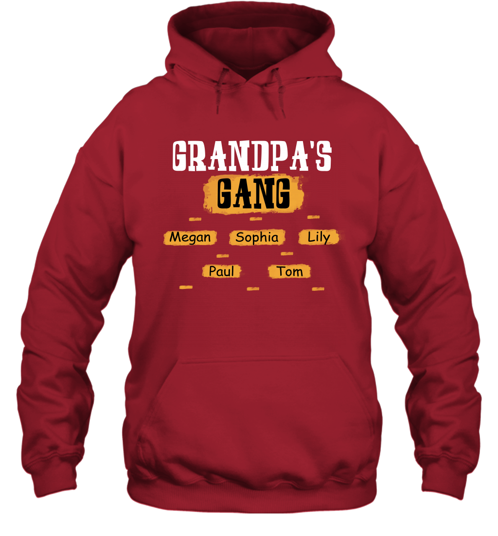 Grandpa's Gangs (Customized Name) Hoodie Hoodie Red