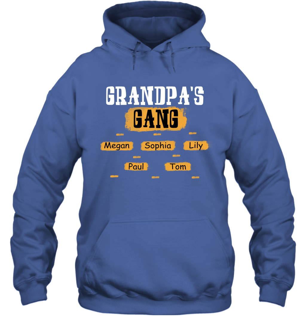Grandpa's Gangs (Customized Name) Hoodie Hoodie Royal