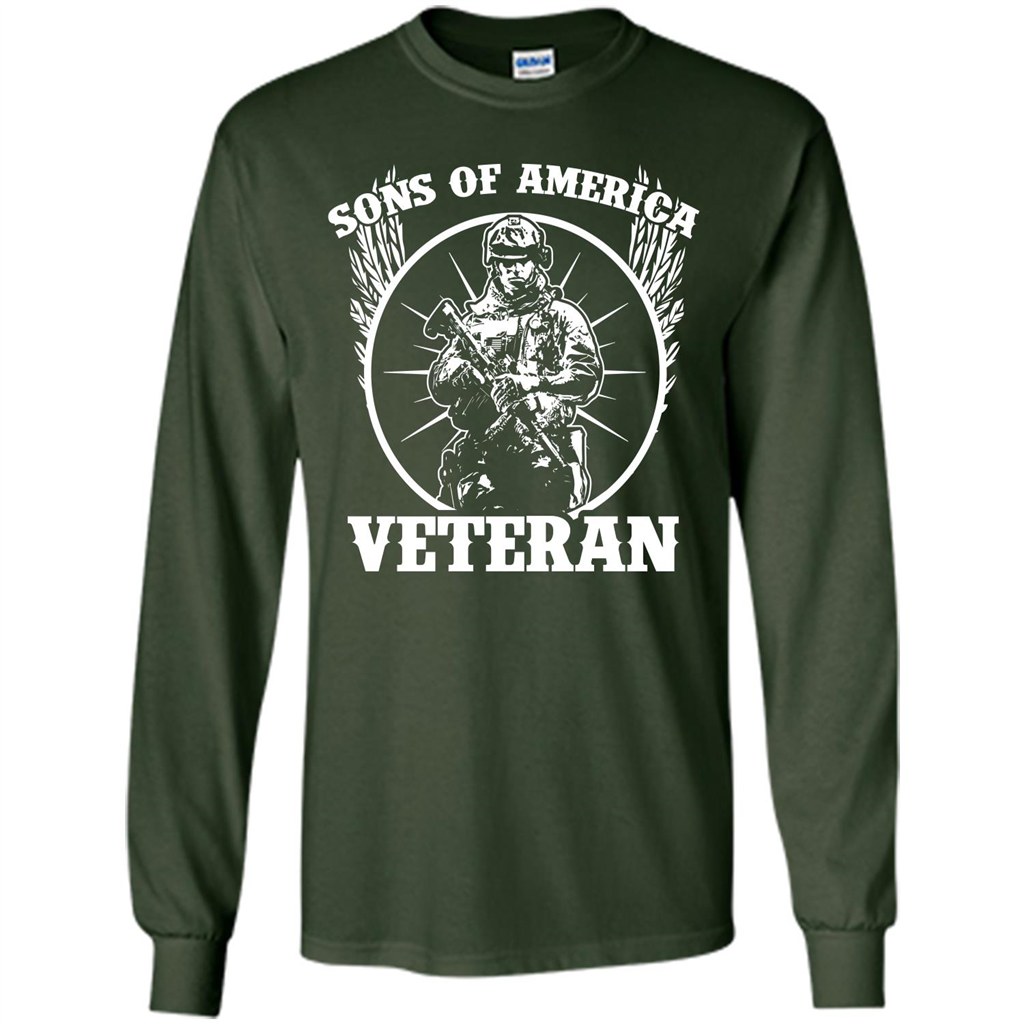 Military T-shirt Sons Of America Veteran Forest Green