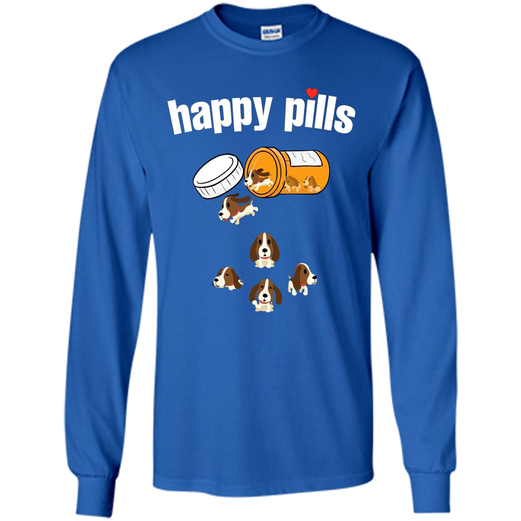 Dog Lover T-shirt Happy Pills T-shirt Royal