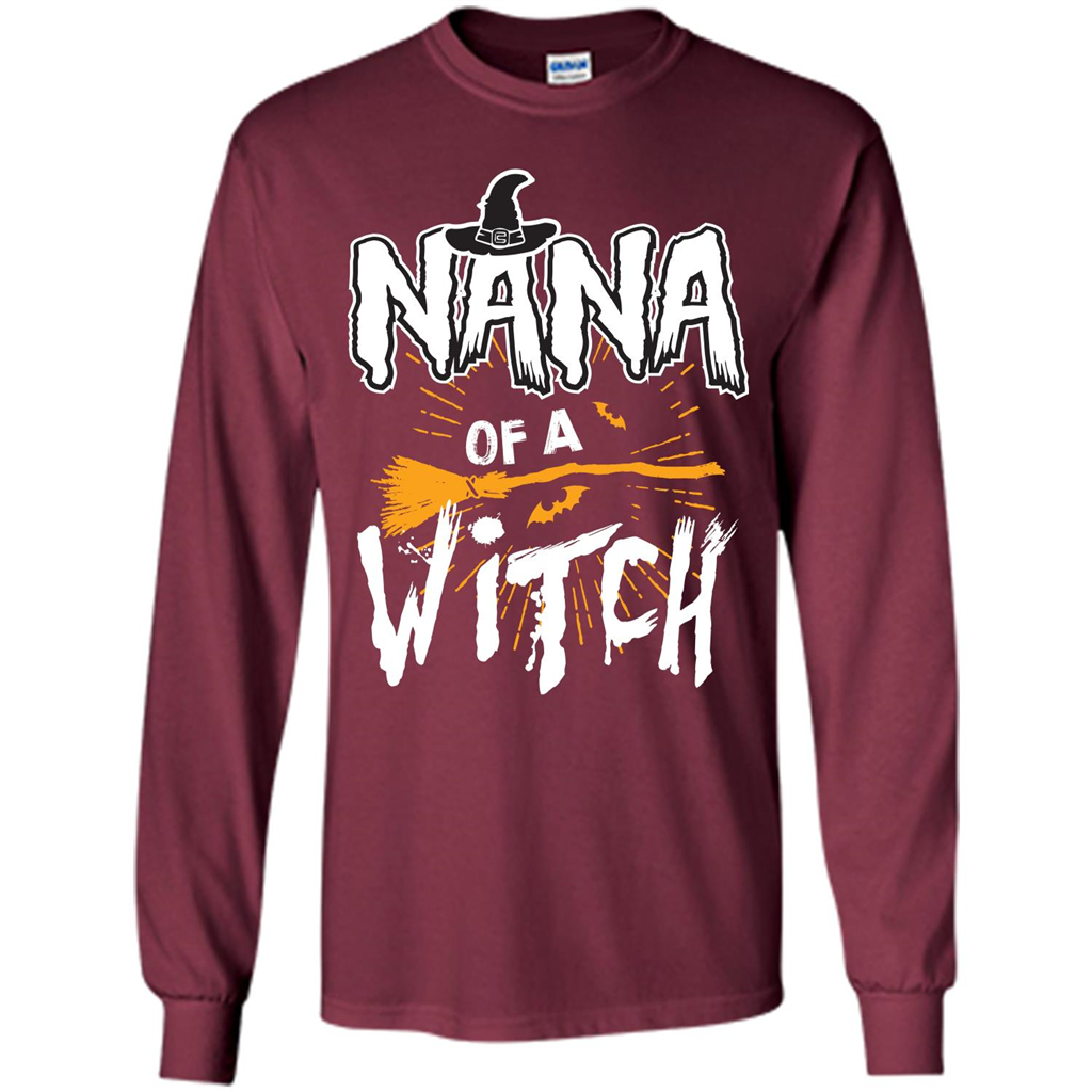 Halloween T-shirt Nana Of A Witch Maroon