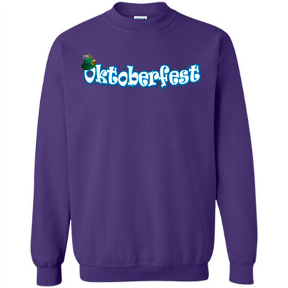 Oktoberfest Tyrolean Hat German T-Shirt Purple