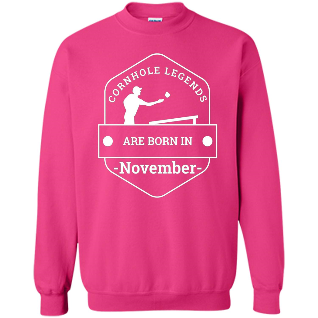 Cornhole Legends Are Born In November T-shirt Heliconia