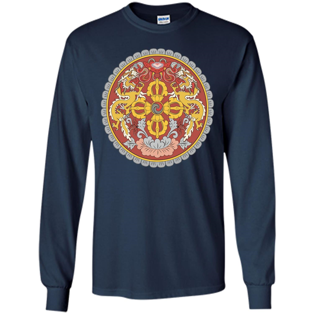 Emblem Of Bhutan T-shirt Navy