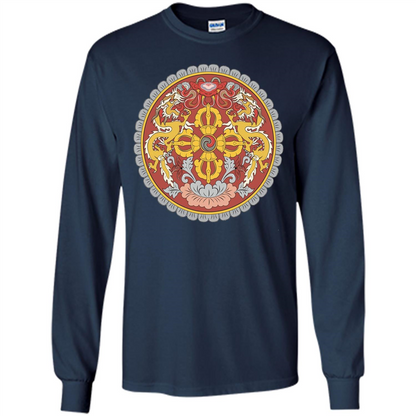 Emblem Of Bhutan T-shirt Navy