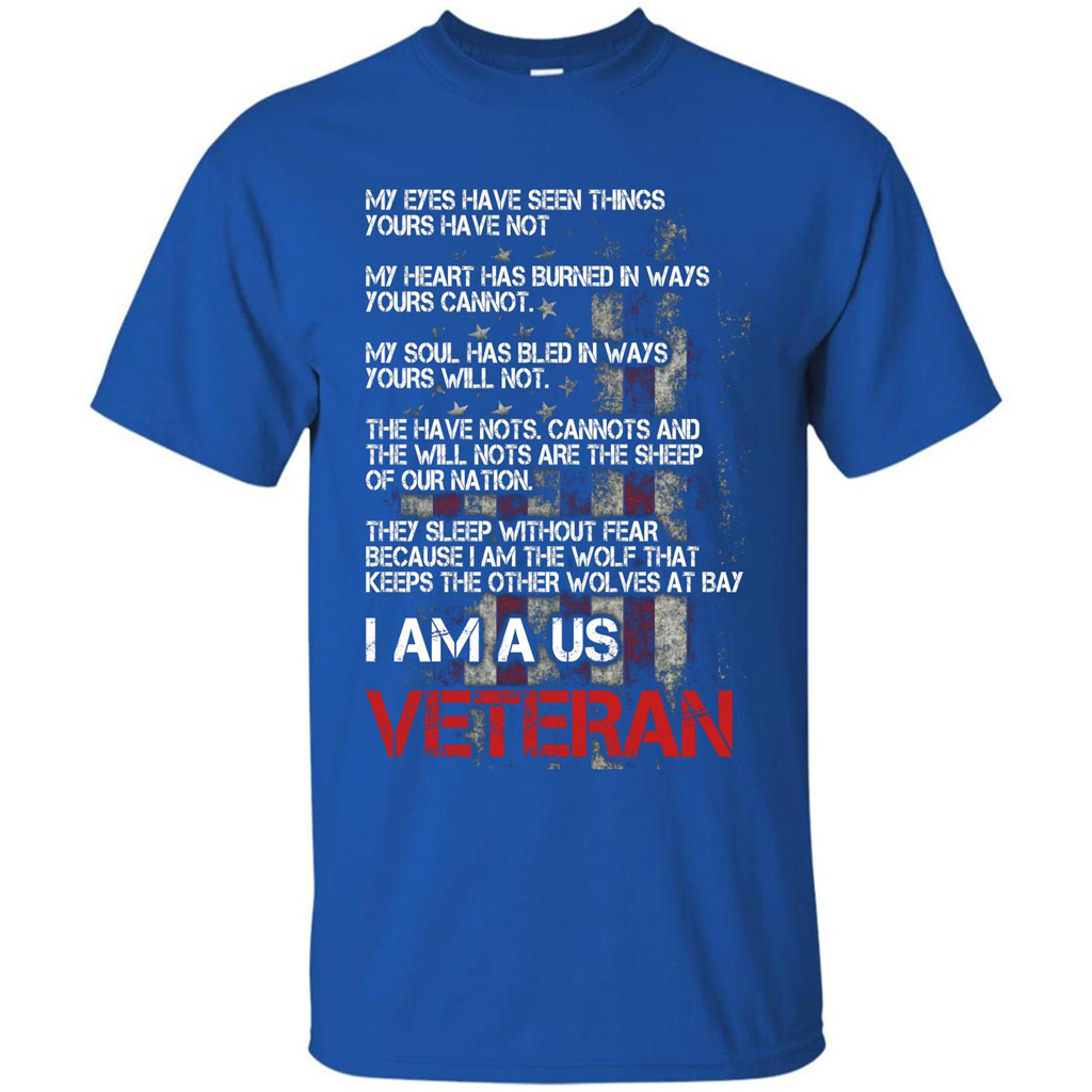 Military T-shirt I Am A Us Veteran T-shirt Royal