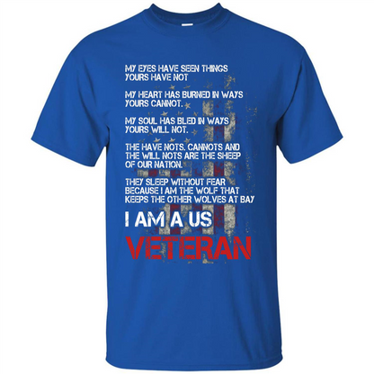 Military T-shirt I Am A Us Veteran T-shirt Royal