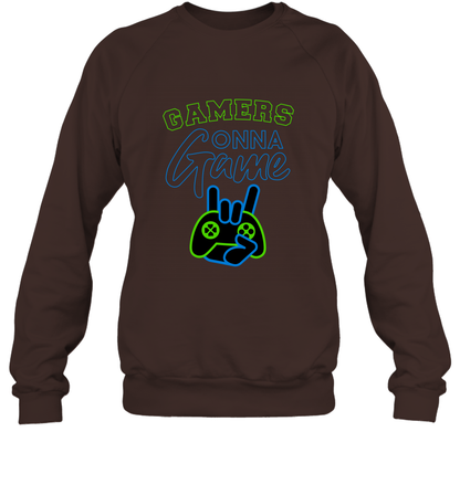 Gamer Gonna Game Gaming Shirt Sweatshirt Dark Chocolate
