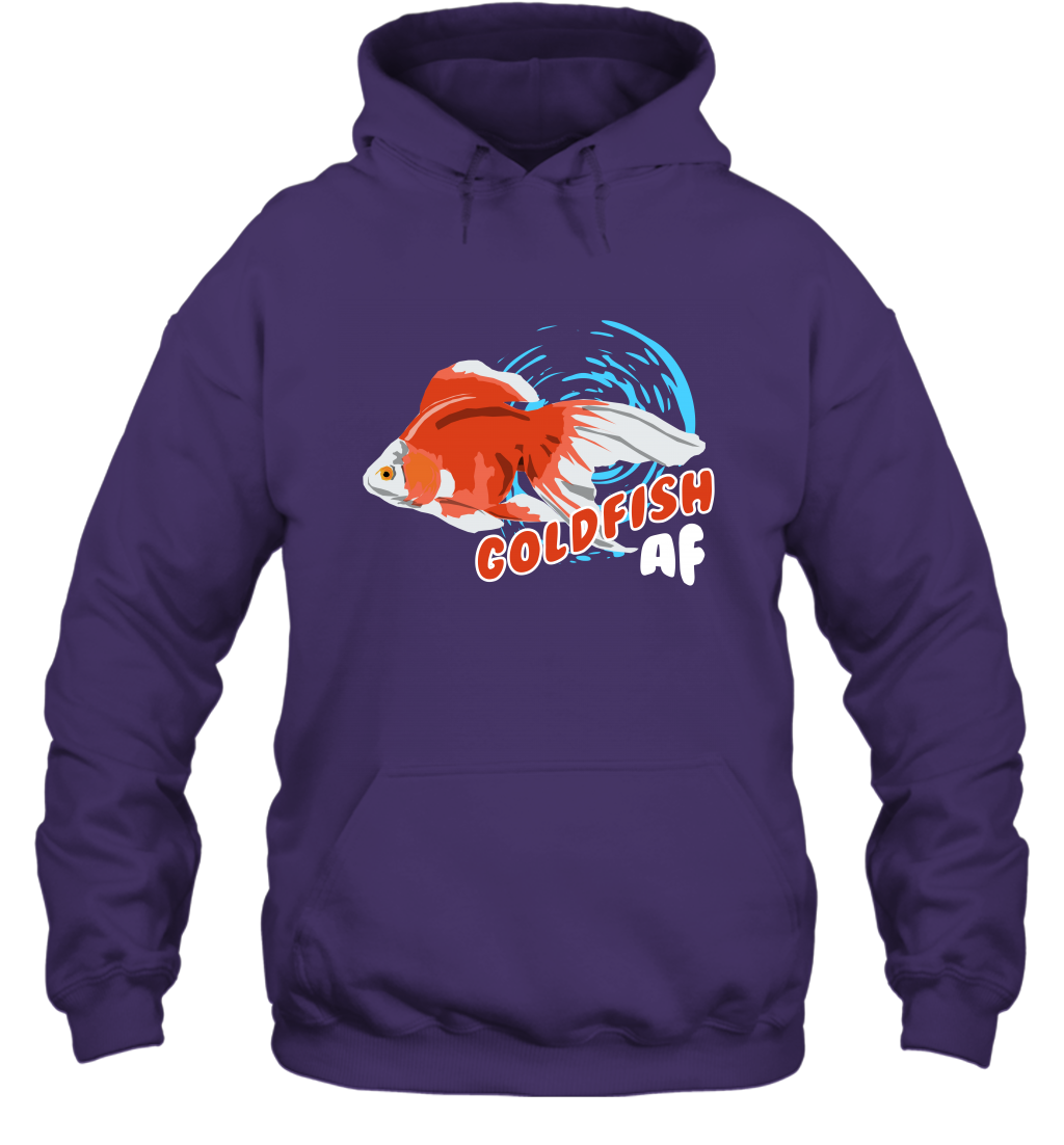 Goldfish AF Fish Shirt Hoodie Hoodie Purple