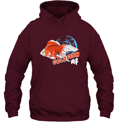Goldfish AF Fish Shirt Hoodie Hoodie Maroon