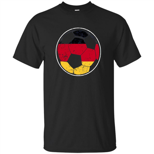 Germany Flag Soccer Ball Flag Soccer T-shirt Black
