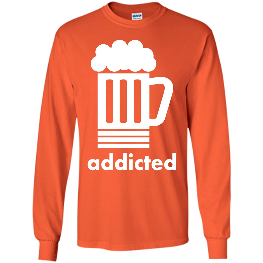 Beer T-shirt Addicted To Beer Orange
