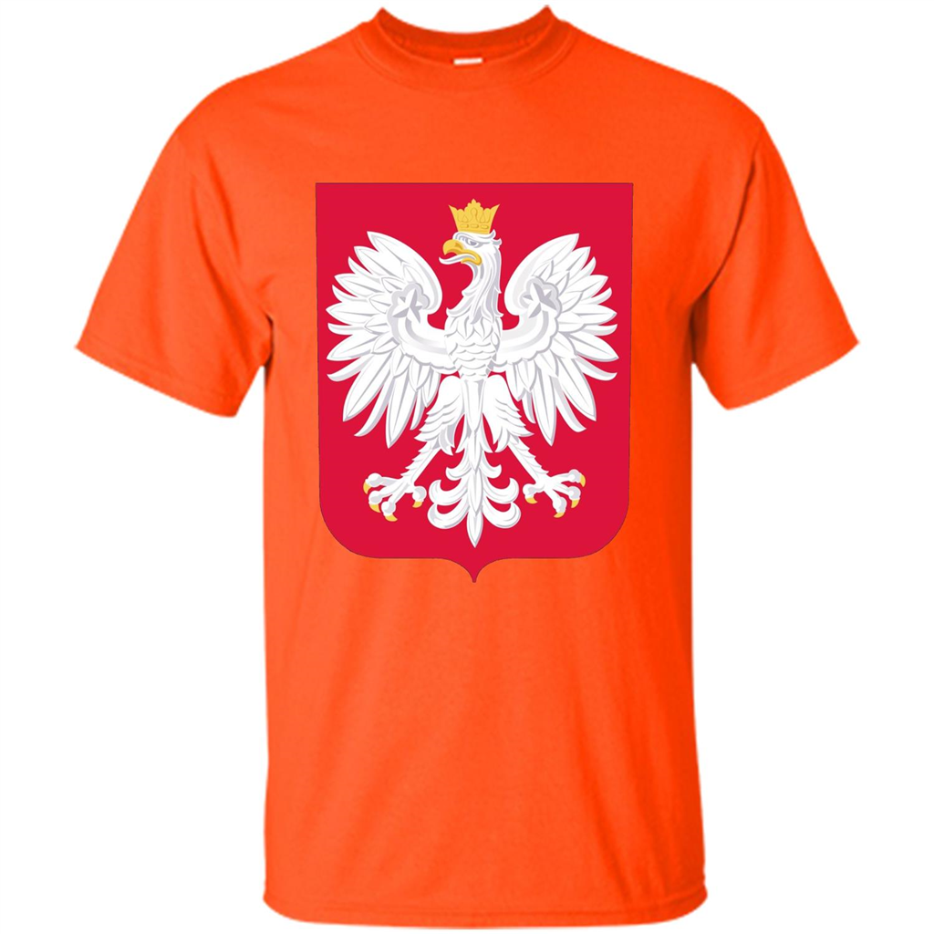 Polish Eagle T-shirt Polska Poland T-shirt Orange