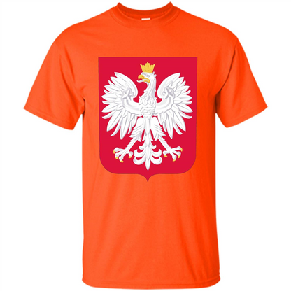 Polish Eagle T-shirt Polska Poland T-shirt Orange