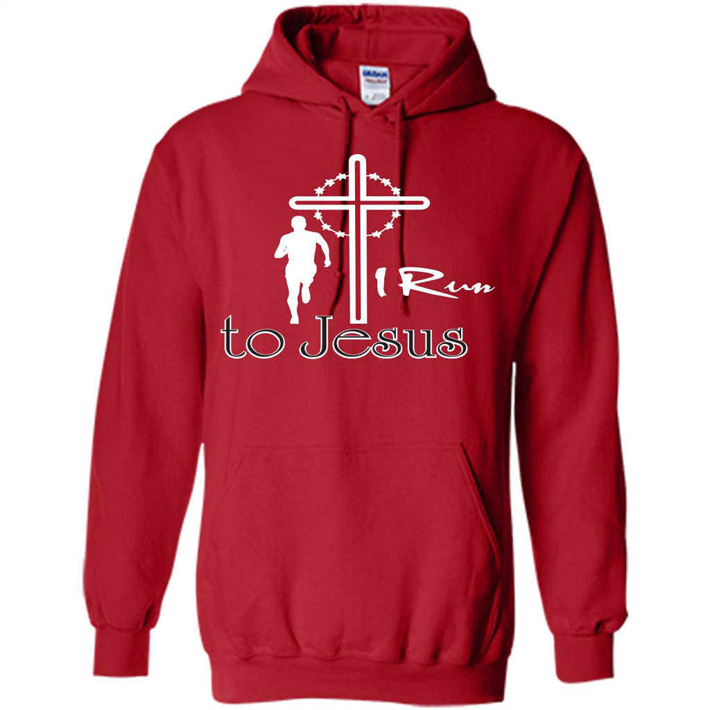 Christian T-shirt I Run To Jesus T-shirt Red