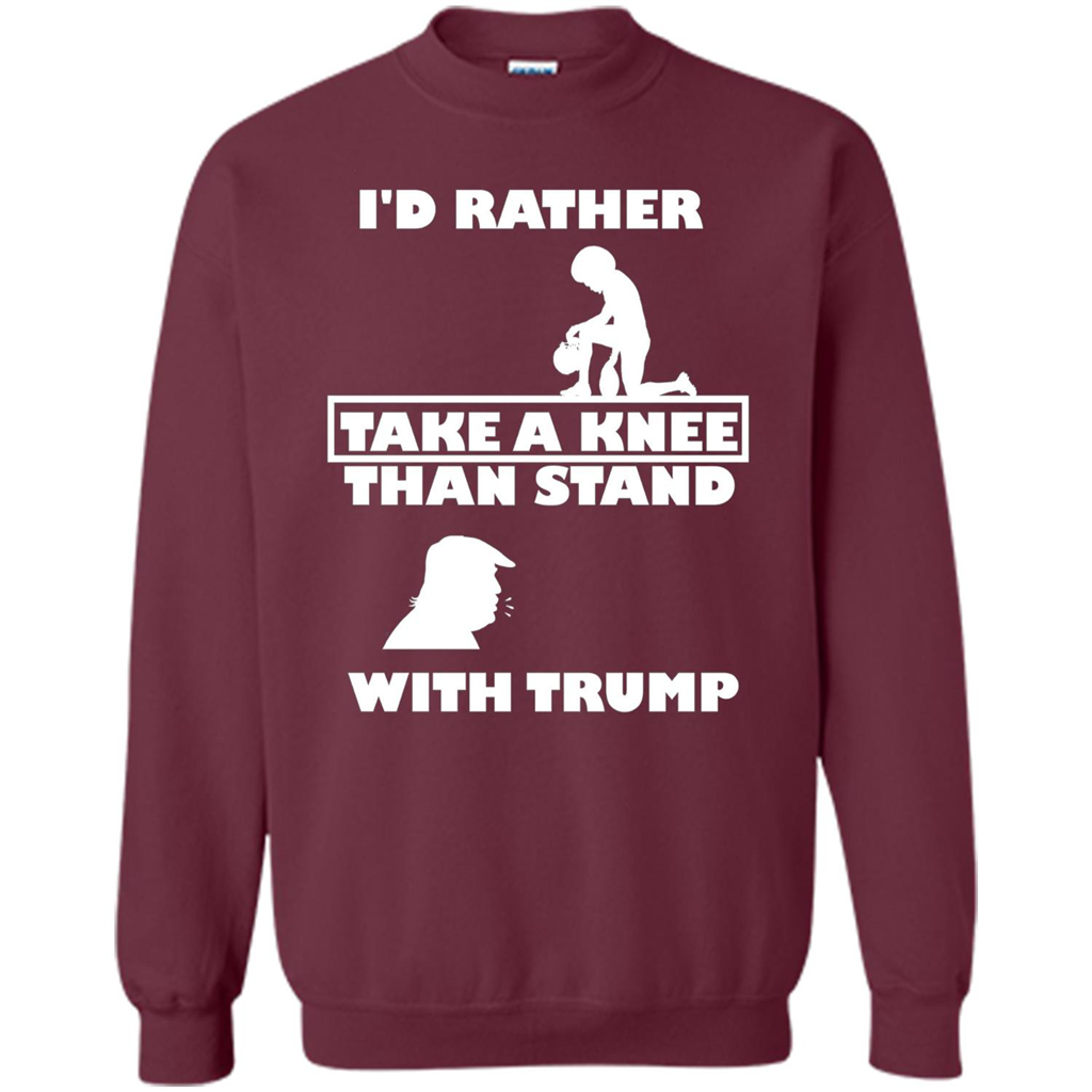 American T-shirt I'd Rather Take A Knee T-shirt Maroon