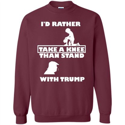 American T-shirt I'd Rather Take A Knee T-shirt Maroon