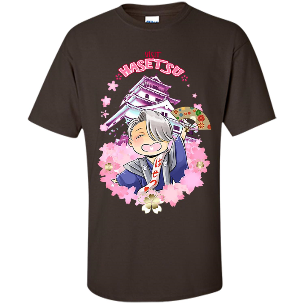 Anime T-Shirt Visit Hasetsu Dark Chocolate