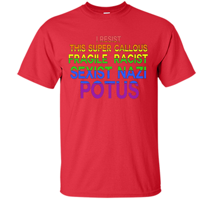 I Resist This Super Callous Fragile Racist Sexist Nazi Potu T-shirt Red