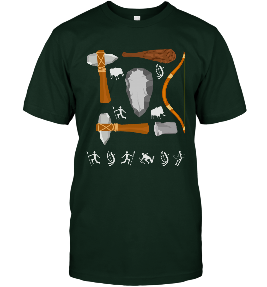 Bow And Arrows Hammer And Stone Shirt T-Shirt T-Shirt Forest Green