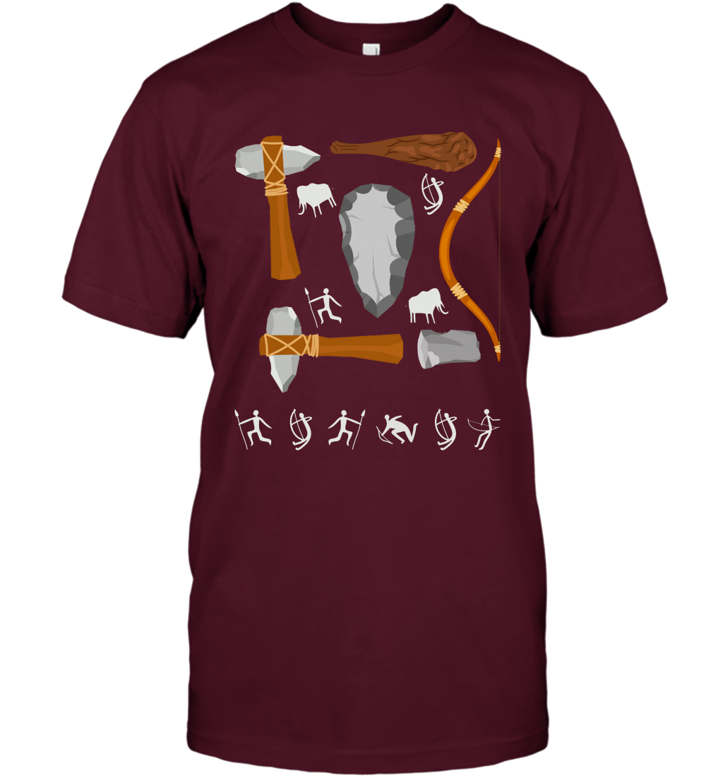 Bow And Arrows Hammer And Stone Shirt T-Shirt T-Shirt Maroon