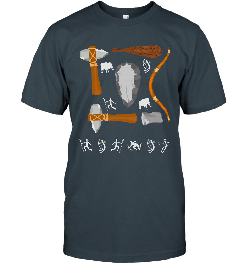 Bow And Arrows Hammer And Stone Shirt T-Shirt T-Shirt Charcoal
