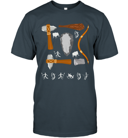 Bow And Arrows Hammer And Stone Shirt T-Shirt T-Shirt Charcoal