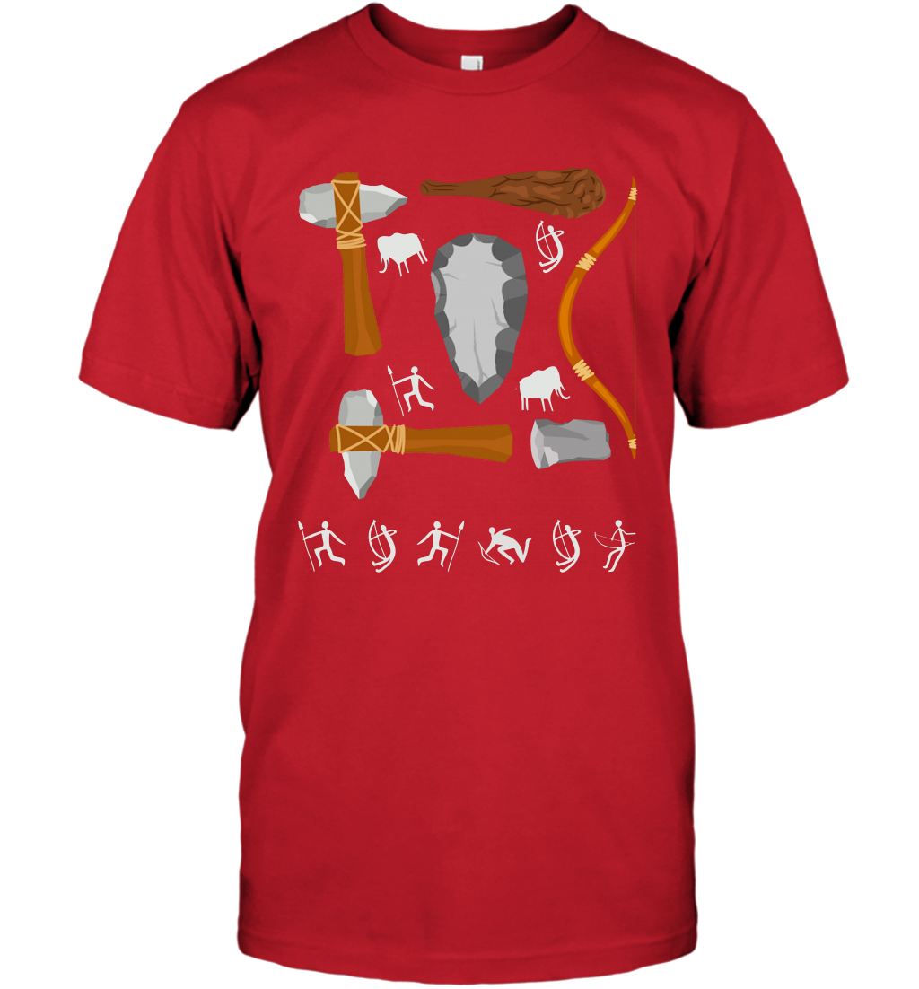 Bow And Arrows Hammer And Stone Shirt T-Shirt T-Shirt Red