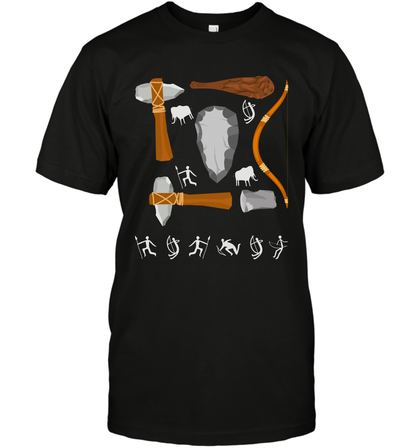 Bow And Arrows Hammer And Stone Shirt T-Shirt T-Shirt Black