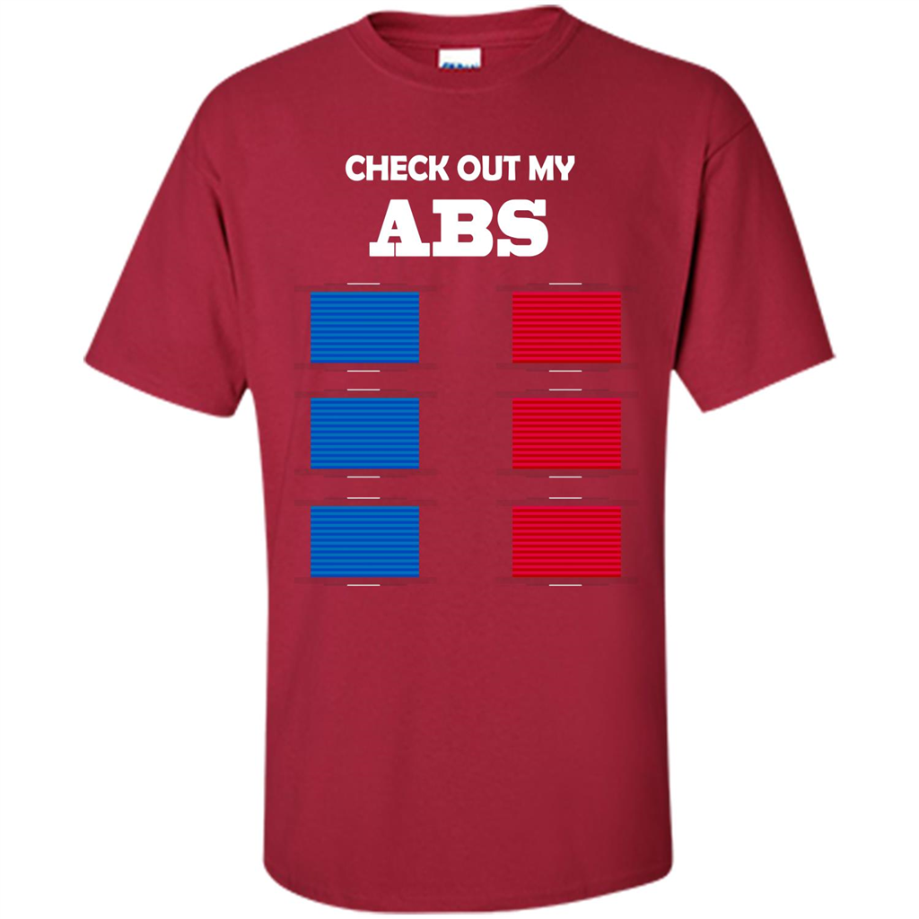 Funny Engineer T-shirt Check Out My Abs Cardinal