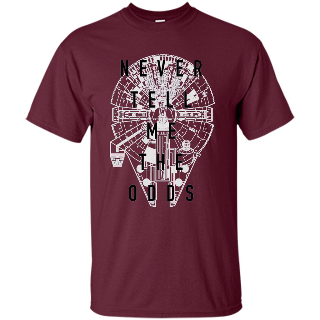 Movie T-shirt Never Tell Me The Odds T-shirt Maroon
