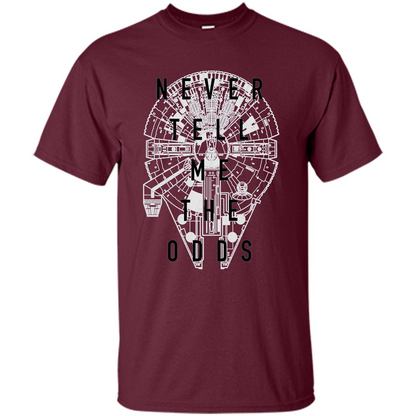 Movie T-shirt Never Tell Me The Odds T-shirt Maroon