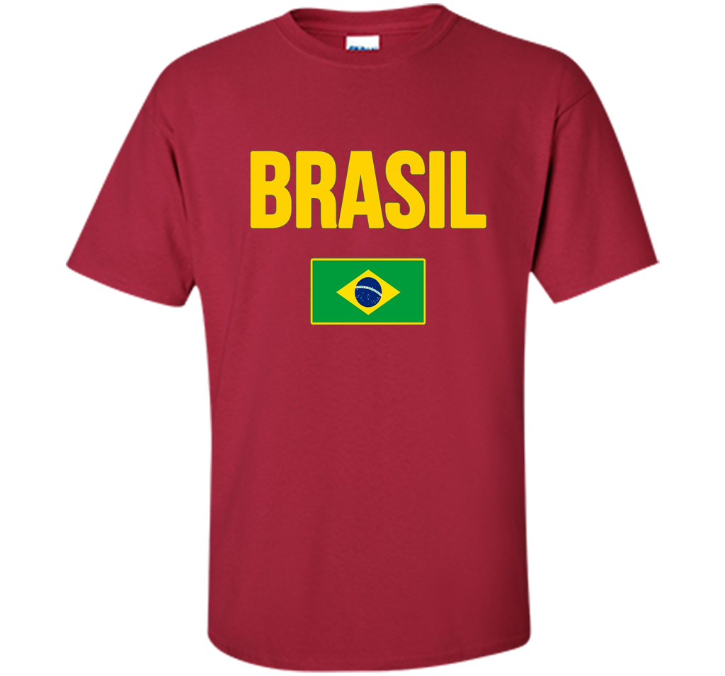 BRASIL T-shirt Brazilian National Country Flag Tee Camiseta cool shirt Cardinal