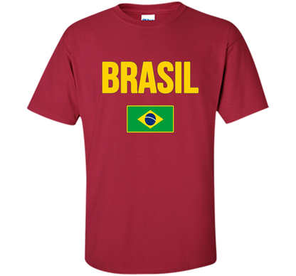 BRASIL T-shirt Brazilian National Country Flag Tee Camiseta cool shirt Cardinal
