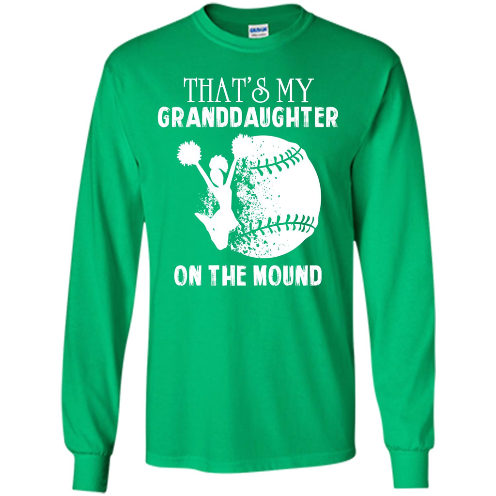 Baseball T-shirt That’s My Granddaughter On The Mound Irish Green