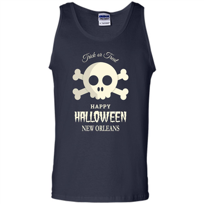 Halloween Trick or Treat Happy Halloween New Orleans T-shirt Navy