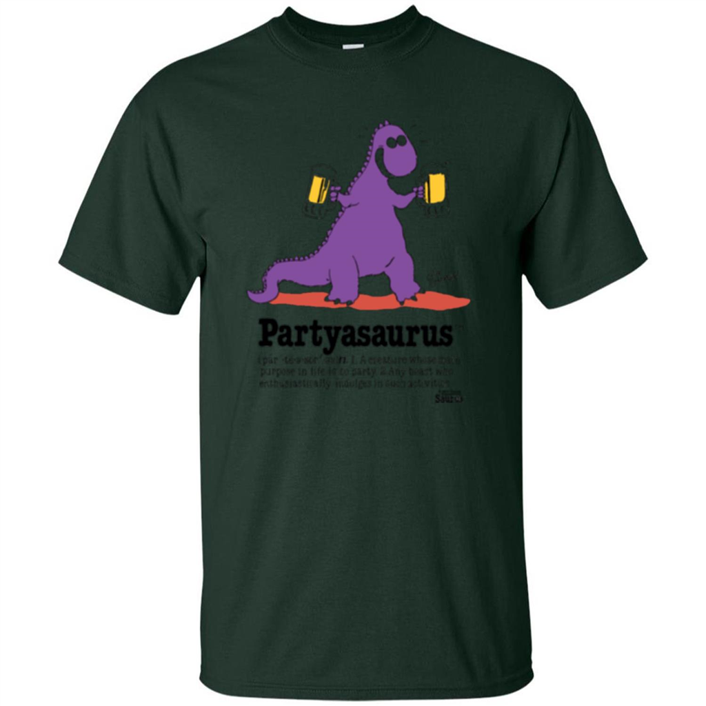 Partyasaurus T-shirt Party Asaurus Forest Green