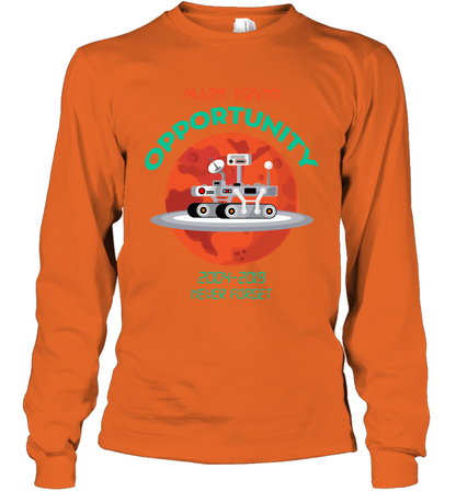 Mars Rover Opportunity Never Forget Shirt Long Sleeve T-Shirt Long Sleeve T-Shirt Orange