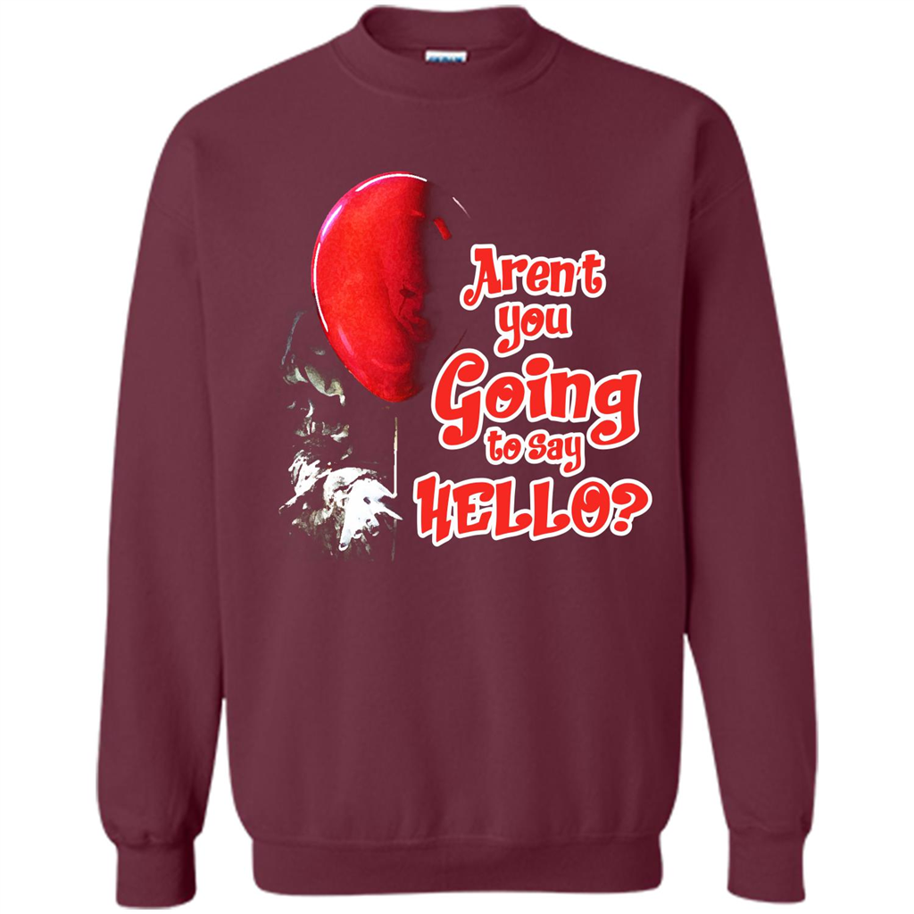 Halloween T-shirt Aren't You Going To Say Hello T-shirt Maroon