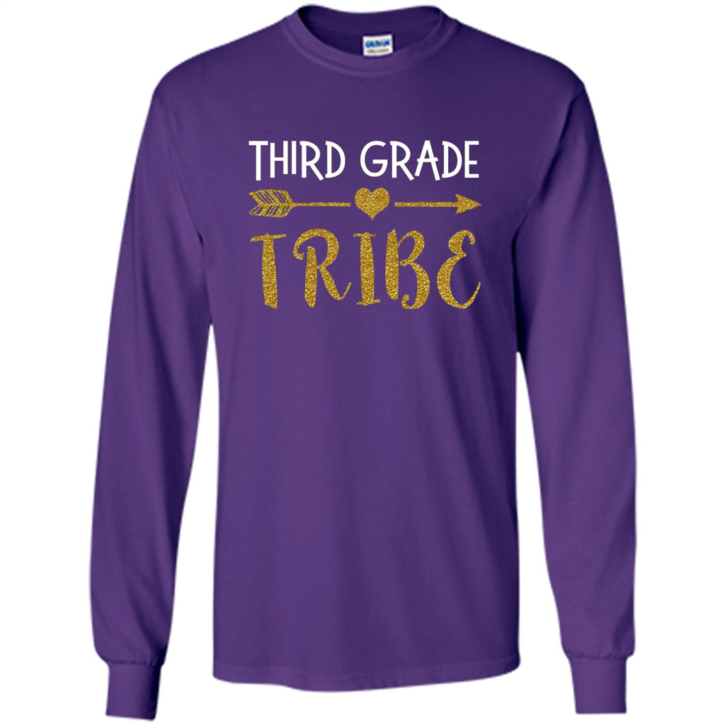 Third Grade Tribe T-shirt School Day T-shirt Purple