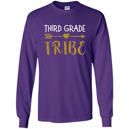 Third Grade Tribe T-shirt School Day T-shirt Purple