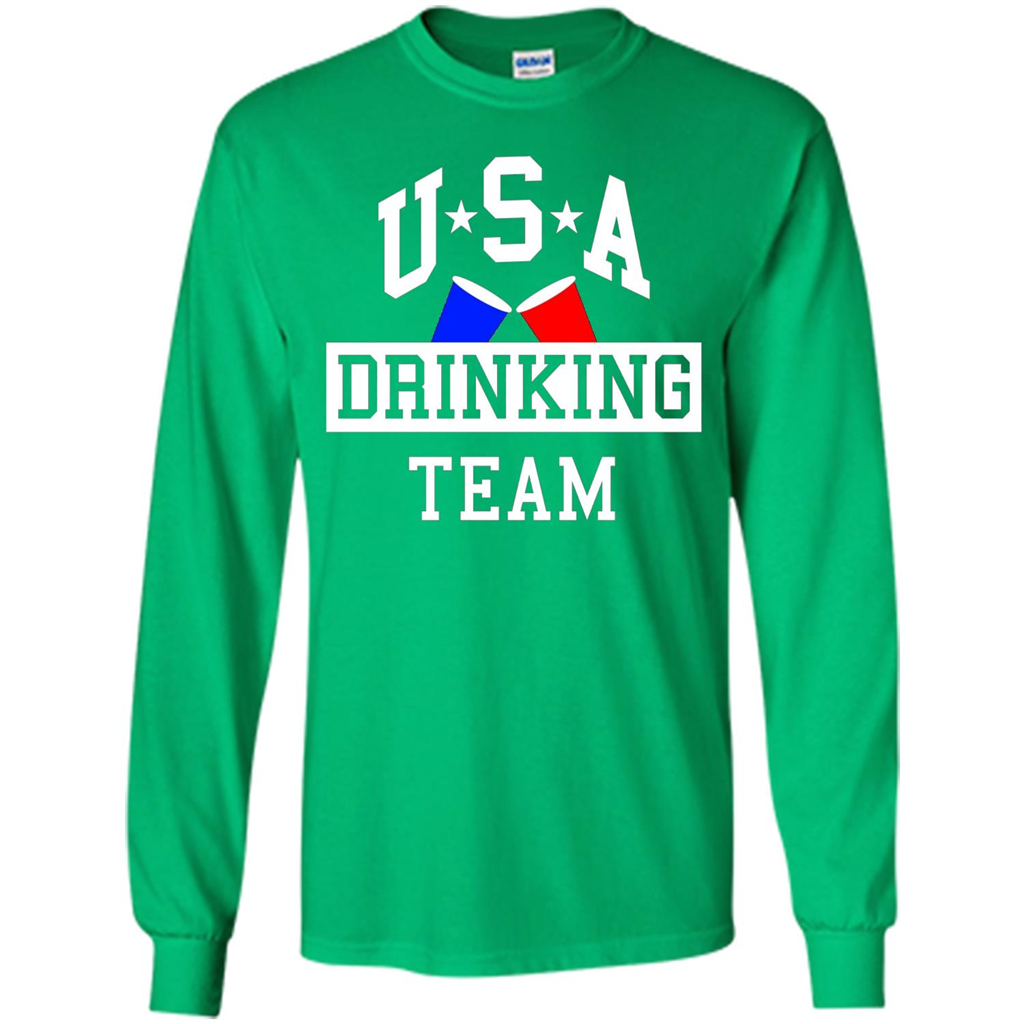 Independence Day T-shirt USA Drinking Team Irish Green