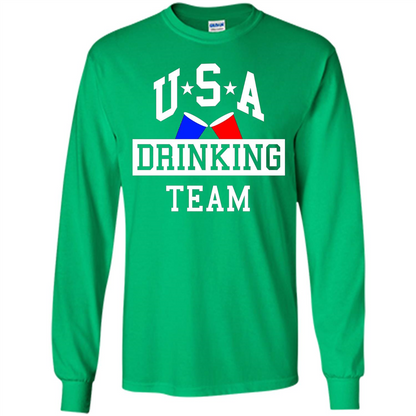Independence Day T-shirt USA Drinking Team Irish Green