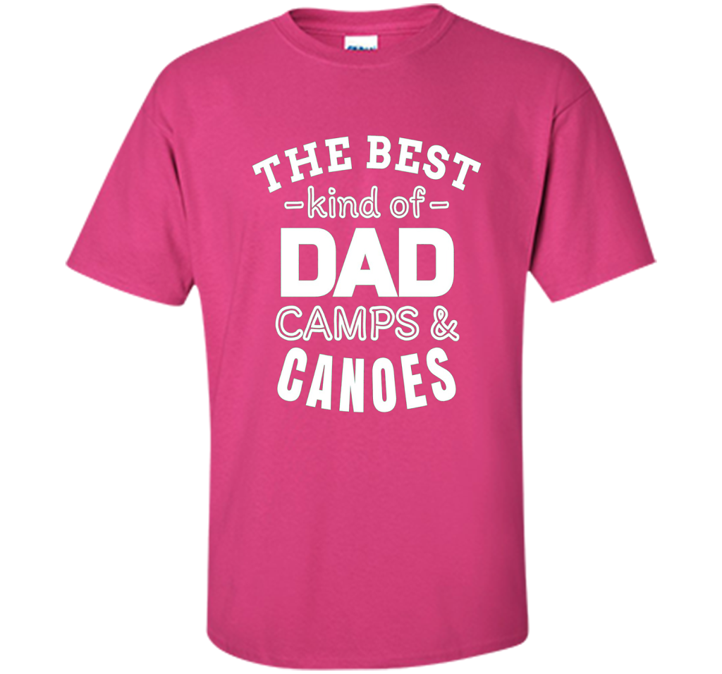 Men's Father's Day t shirt for Dad who camps and canoes t-shirt Heliconia