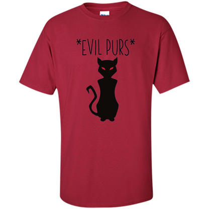 Halloween Black Cat T-shirt Evil Purs Mean Kitty Lovers Gift T-shirt Cardinal