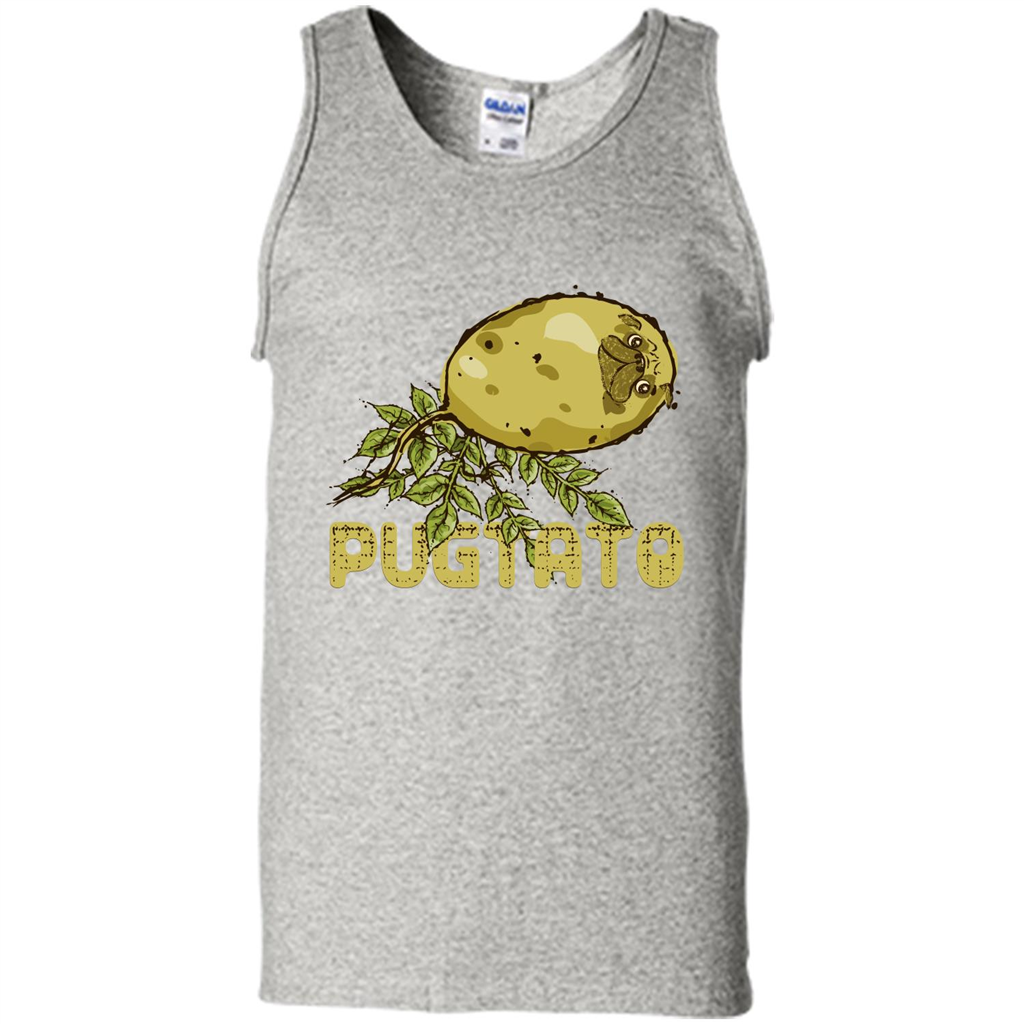Pug Love Pug And Potato T-shirt Ash