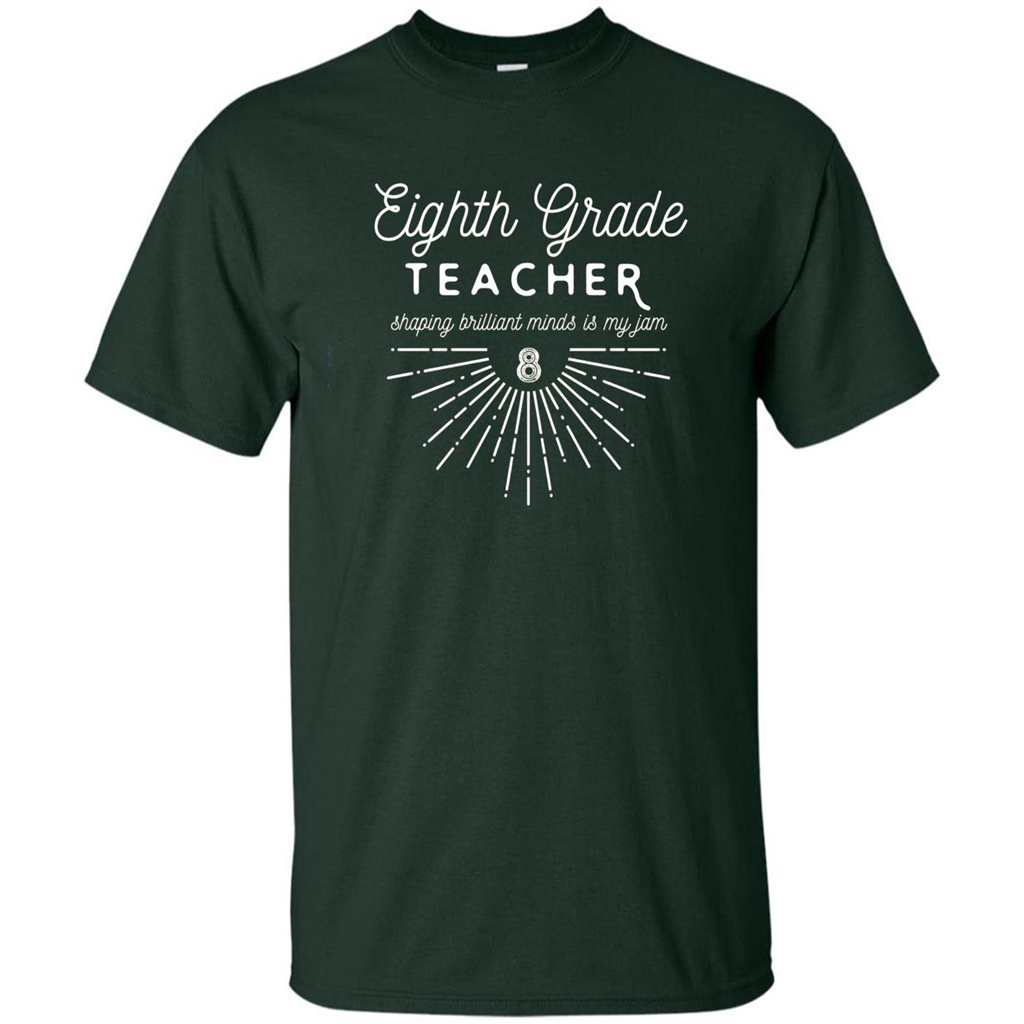 Teacher T-Shirts by F5 Eighth Grade Teacher T-shirt Forest Green