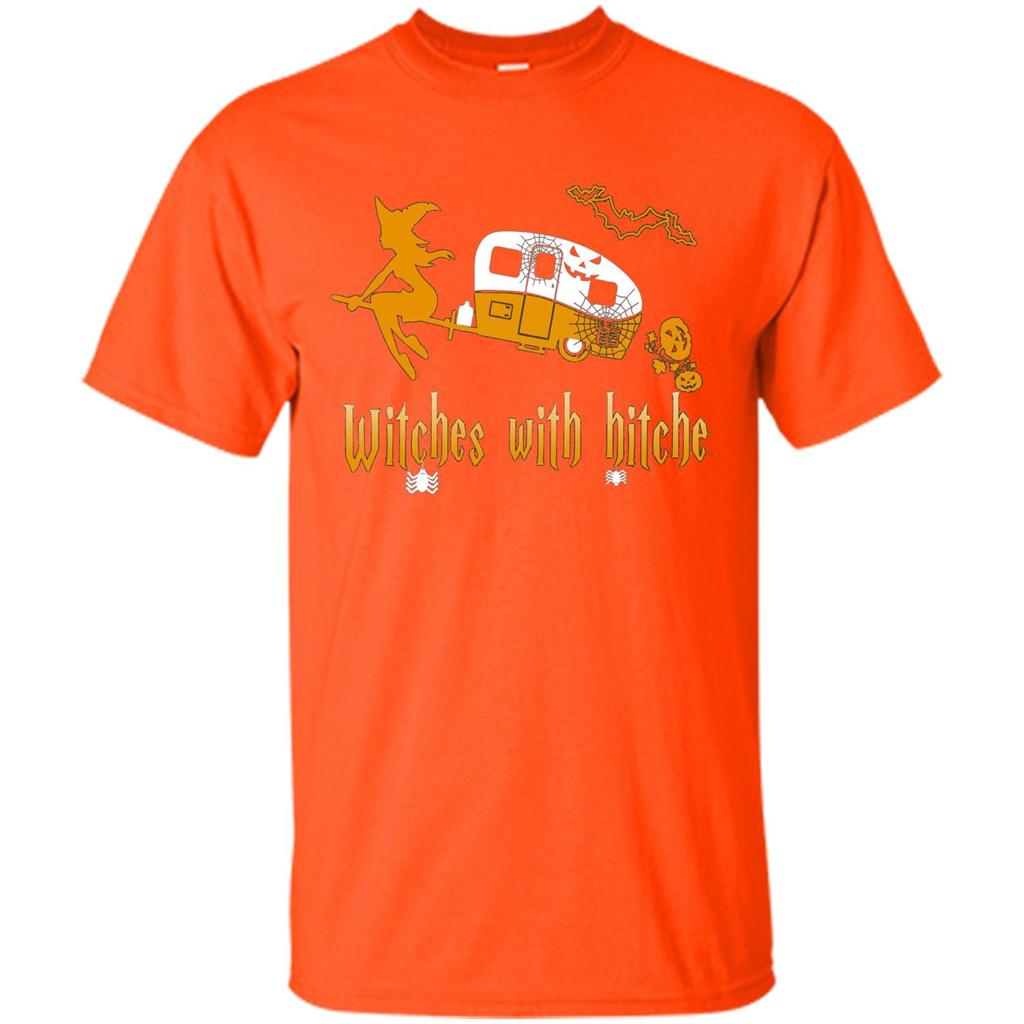 Halloween T-shirt Witches With Hitches T-shirt Orange
