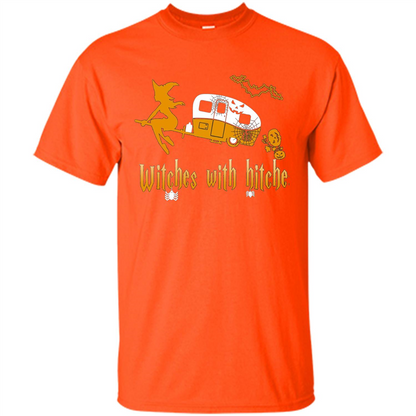 Halloween T-shirt Witches With Hitches T-shirt Orange