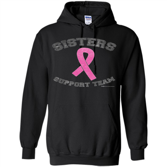 Breast Cancer Awareness T-shirt Sisters Support Team Black